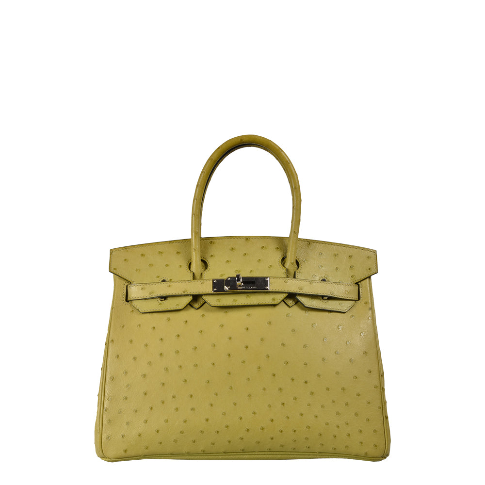 Hermes Birkin 30 Strauß Vert Anis HW Palladium