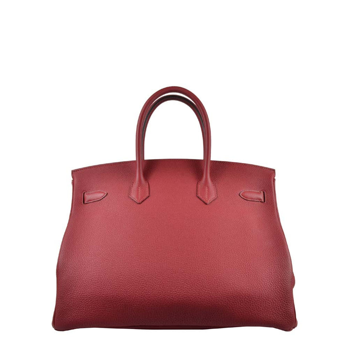 Hermes Birkin 35 Togo Leder Rouge Grenat Hardware Gold