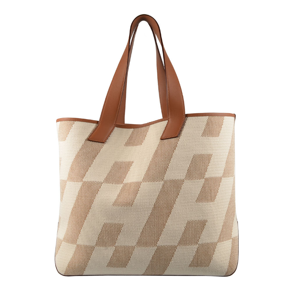 Hermes Cabas H en Bias 40 Ecru gold