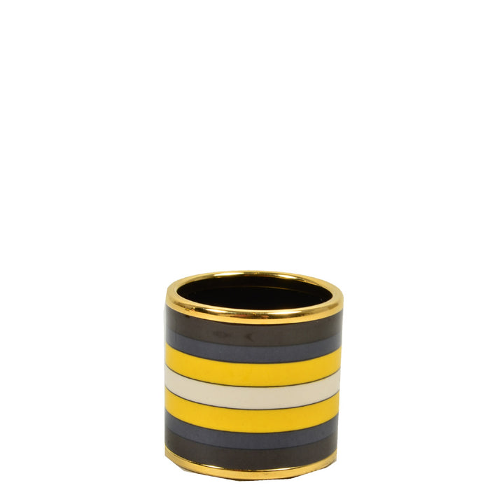 Hermes Carre Ring Anneau Email Sans Plomb Rocabar