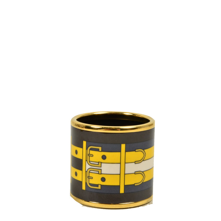 Hermes Carre Ring Anneau Email Sans Plomb Rocabar