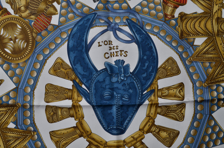 Hermes Carre Seidentuch Silk Seide Soie L Or des Chefs