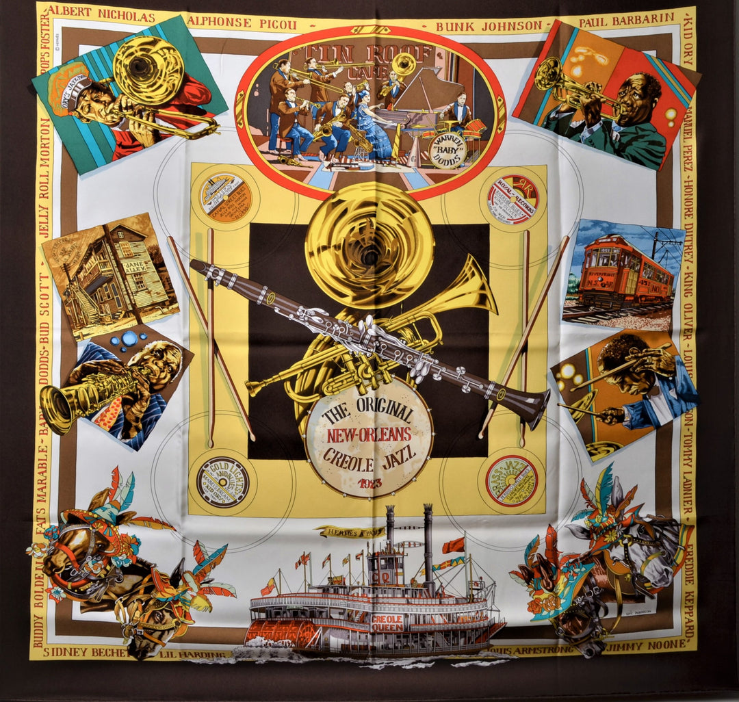 Hermes Carre Seidentuch Silk Seide Soie New Orleans