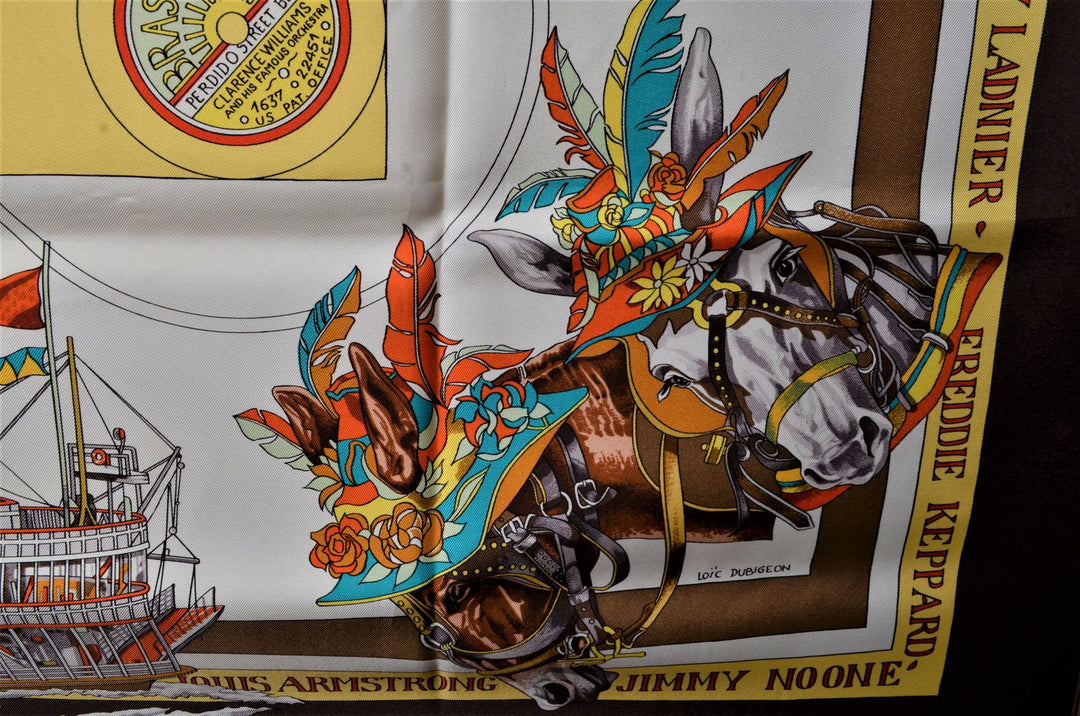 Hermes Carre Seidentuch Silk Seide Soie New Orleans