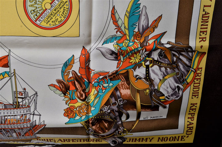 Hermes Carre Seidentuch Silk Seide Soie New Orleans