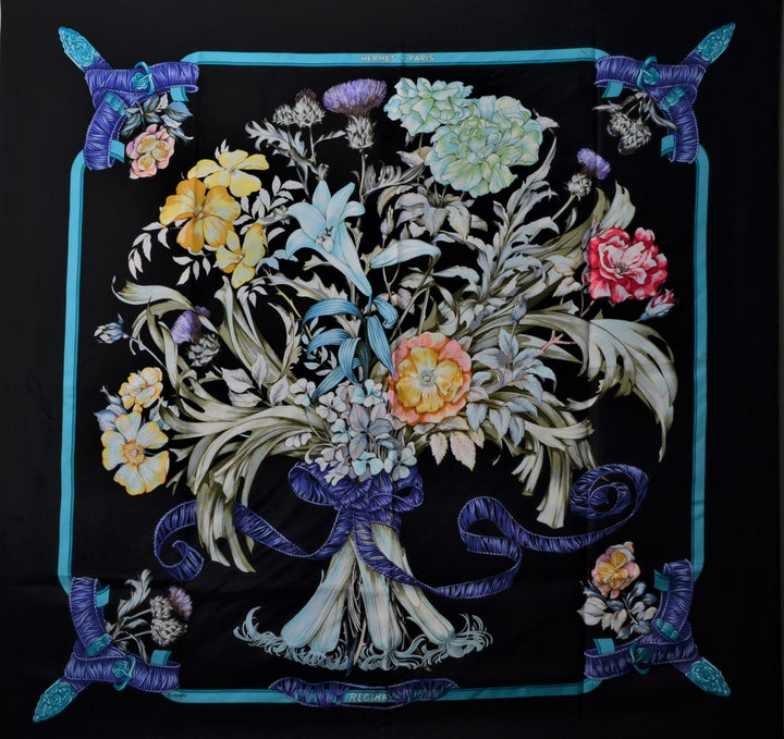 Hermes Carre Seidentuch Silk Seide Soie Regina