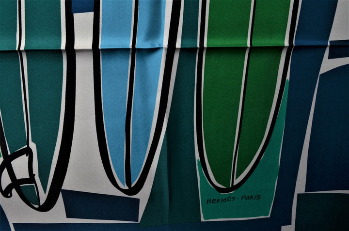 Hermes Carre Seidentuch Silk Seide Soie Sae Surf Fun