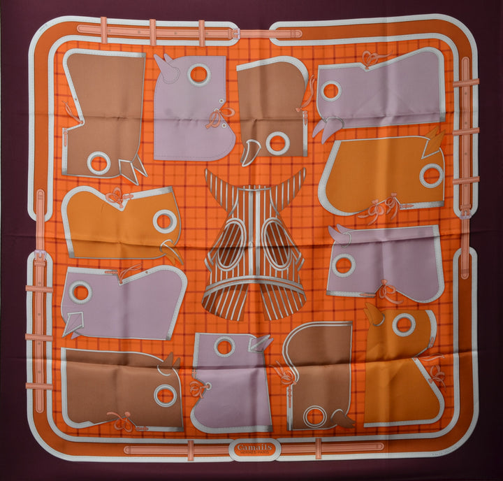 Hermes Carre Seidentuch Camails Silk Seide Soie