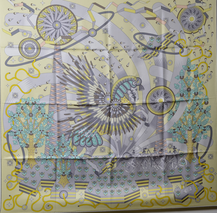 Hermes Carre Seidentuch La Source se Pasage Silk Seide Soie