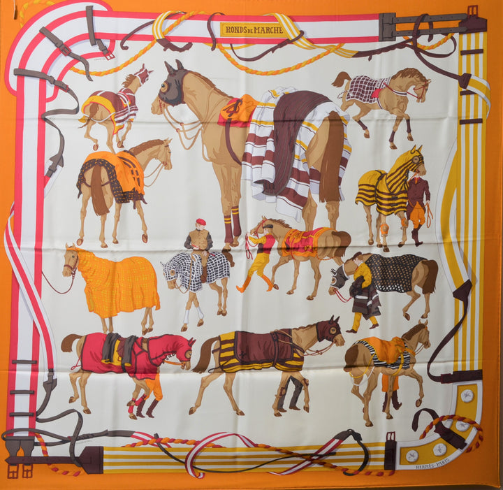 Hermes Seidentuch Carre Rondes de MarcheSilk Seide Soie