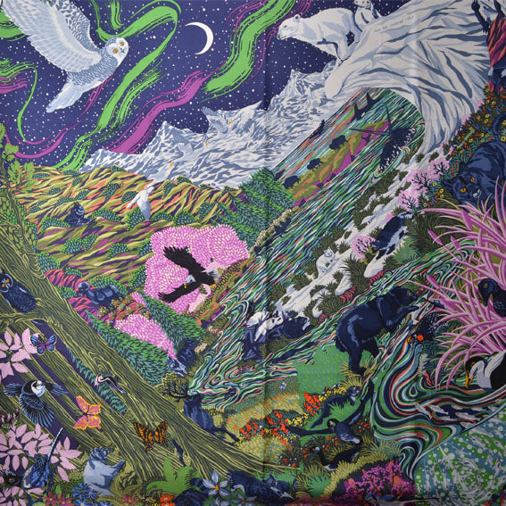 Hermes Carre Seidentuch into the canadian world silk cloth