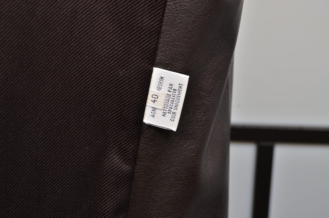 Hermes Magiela Mantel Nappa Leder Braun Gr. 38