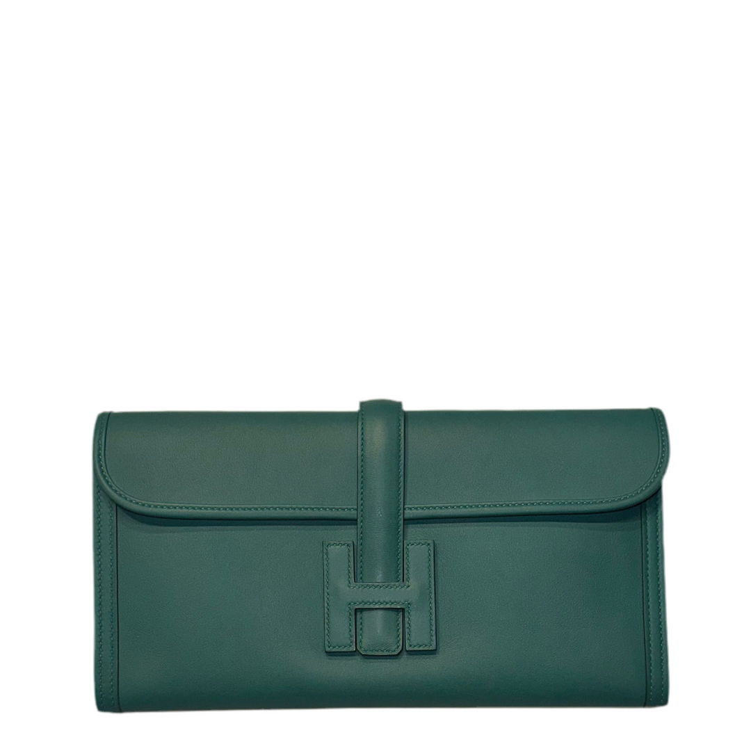Hermes Clutch Jige Elan 29 Swift Vert Vertigo ewa lagan secondhand frankfurt