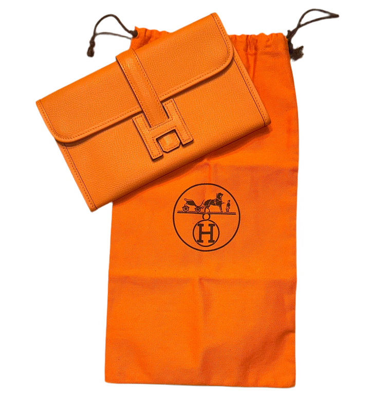 Hermes Clutch Jige Mini 20 Leder Epsom Orange ewa lagan secondhand frankfurt