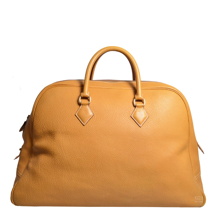 Hermes Bolide Travel Leder Naturell Fjord Hardware Gold