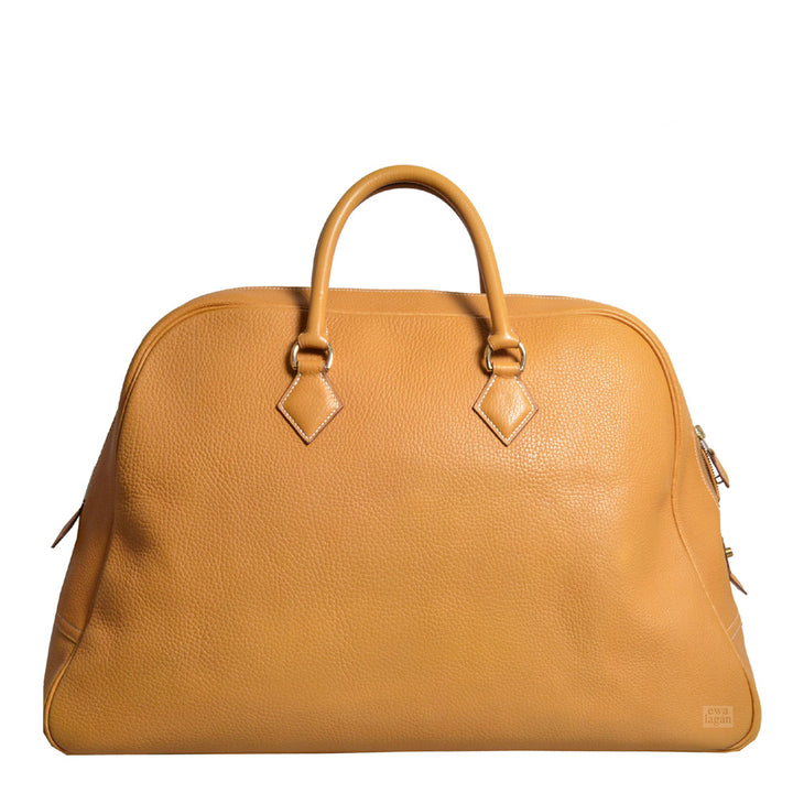 Hermes Bolide Weekender Leder Naturell Fjord Hardware Gold