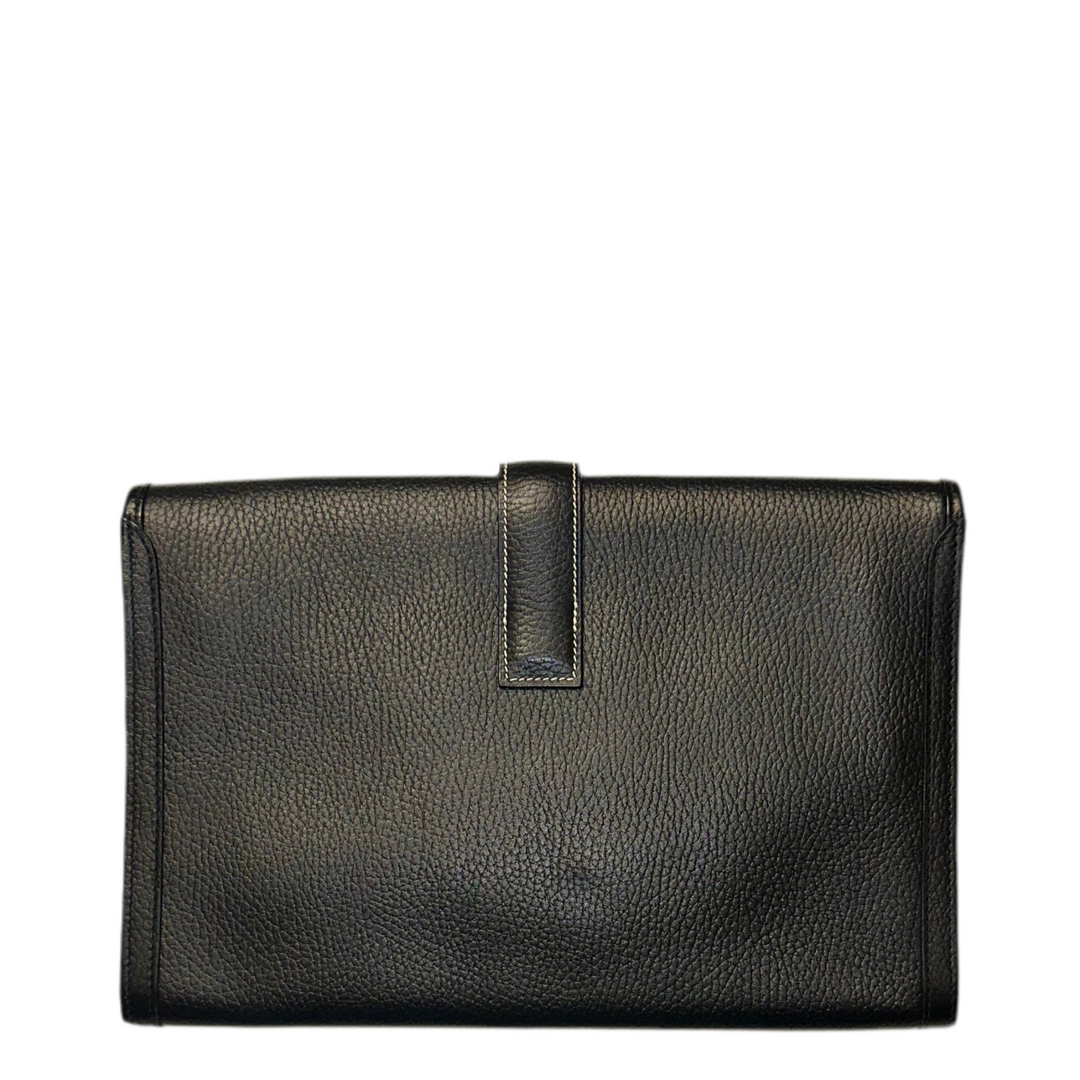 Hermes Pochette Jige PM Leder Ardennes Schwarz ewa lagan secondhand frankfurt