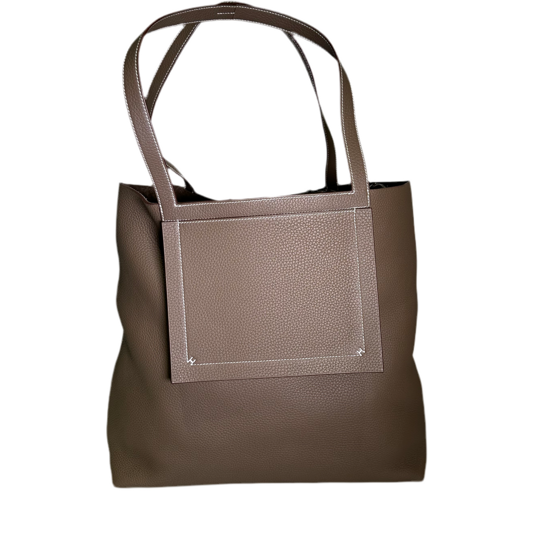 Hermes Tasche Cabasserie Tote 46 Etoup Leder Clemence Etoupe
