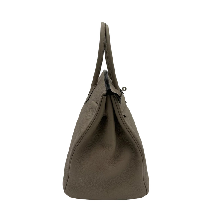 Hermes Birkin 35 Retourne Togo Leder Gris Touturelle Hardware Palladium