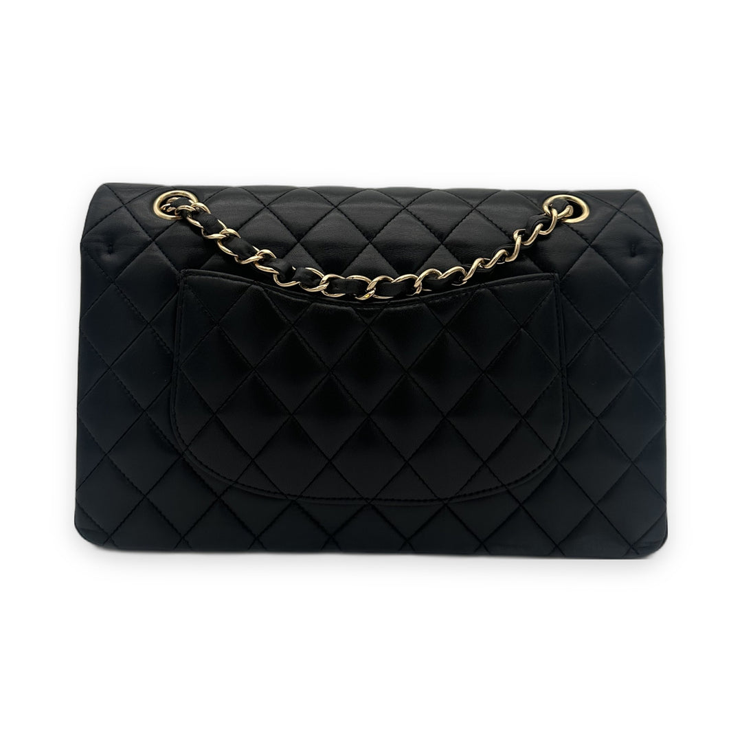 Chanel Timeless 11.12 Nappa Leder Schwarz Hardware Gold, Rückseite