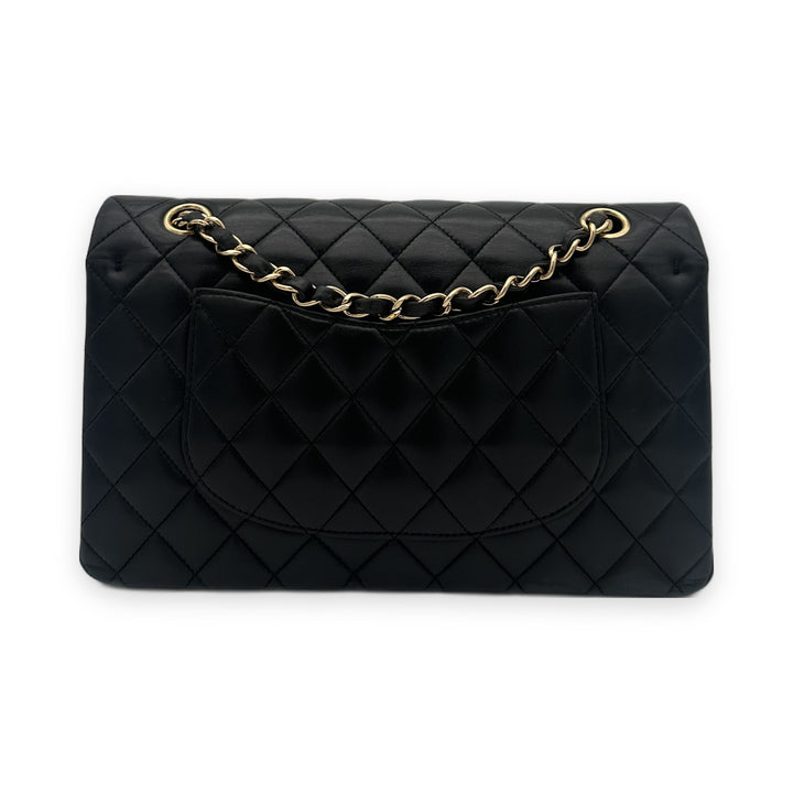 Chanel Timeless 11.12 Nappa Leder Schwarz Hardware Gold, Rückseite