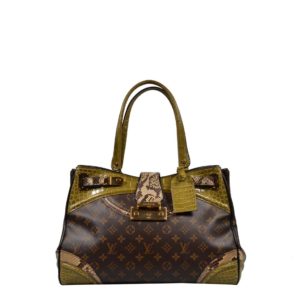 Louis Vuitton Tasche Python Alligator Monogramissime Exotic Shopper GM Vert