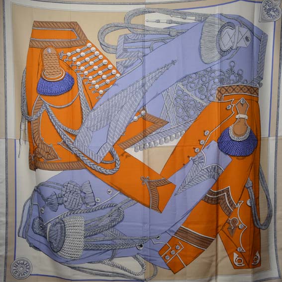 Hermes Cashmere Silk Carre Seidentuch zouares et dragons