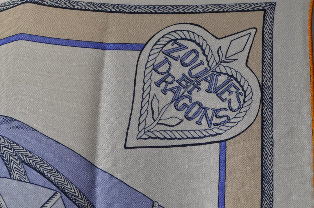 Hermes Cashmere Silk Carre Seidentuch zouares et dragons