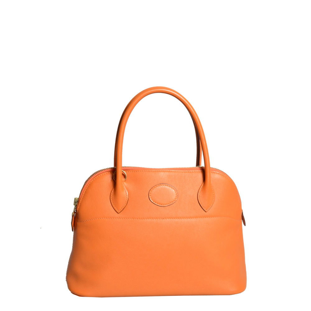 ewa lagan - Hermès Bolide 27 Orange Swift Leather Gold