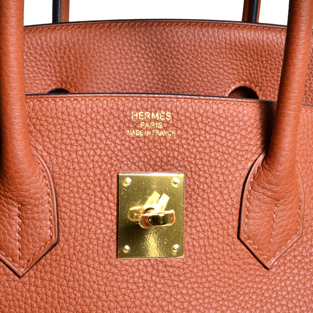 Hermes Birkin bag 30 Cuivre Togo leather Gold hardware