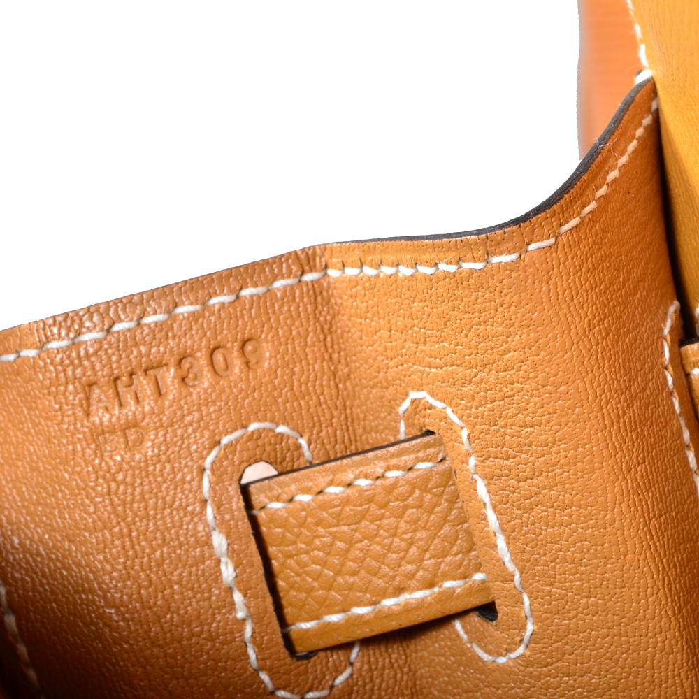 Hermes Orange Epsom Leather Gold Hardware Kelly Sellier 32 Bag Hermes