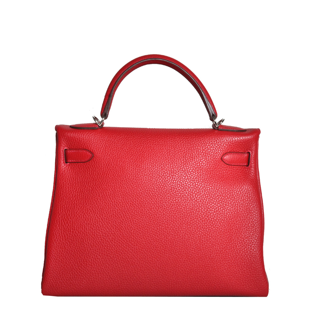 Hermès Kelly 32 Rouge Casaque Epsom leather Palladium Hardware - 2014