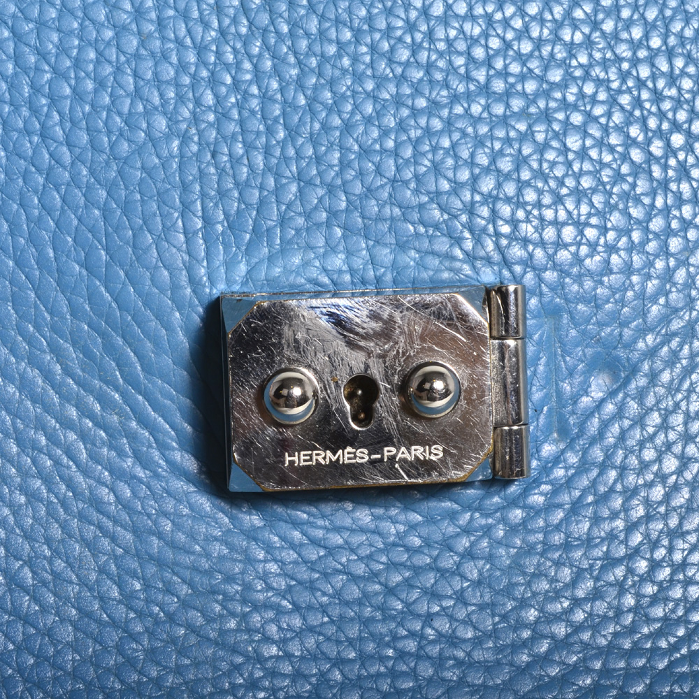 Hermes Sac A Depeche Bag 27cm Electric Blue/Rose Jaipur Epsom Gold Hardware