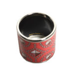 Hermés carre ring Emaile coral palladium patterned_2 Kopie