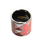 Hermés carre ring Emaile coral palladium patterned_3 Kopie