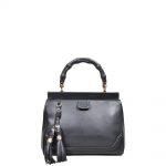 Gucci Bag bamboo Leather handle black boxcalf leather gold Kopie