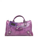 Balenciaga City Bag Leather purple silver ( 46 x 27 x 19 ) 600 Kopie