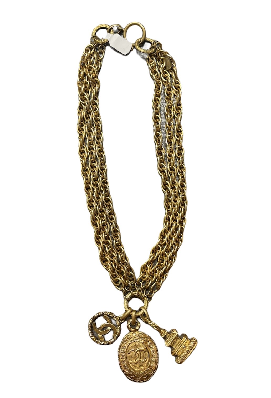 Cc crystal necklace Chanel Gold in Crystal  30586547