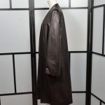 Hermes Magiela Mantel Coat Lambskin Nappa Leder brown braun (5)