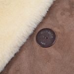 Hermes Paris Lammfel Mantel Coat Lambskin brown 38 (5)