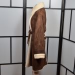 Hermes Paris Lammfel Mantel Coat Lambskin brown 38 (8)