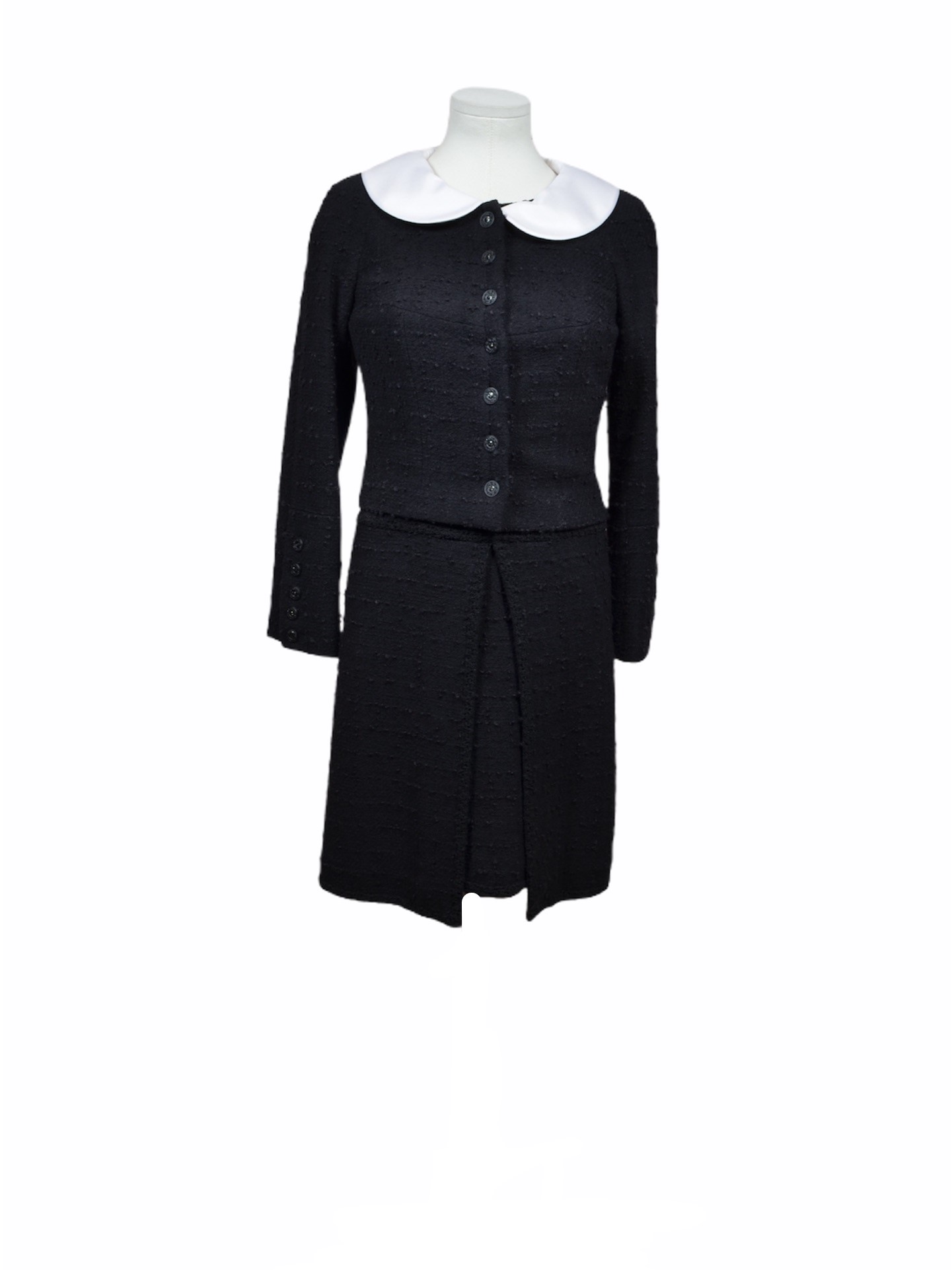 ewa lagan - Chanel Kostüm Kleid Jacke schwarz 36 Costume Suit wool Dress  Jackett Archives