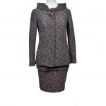 chanel jacket skirt tweed boucle 34