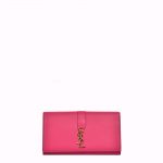 YSL Saint Laurent Geldbörse Leder Pink Gold Logo Wallet