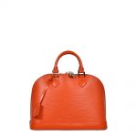 Louis Vuitton Tasche Alma Epileder orange silber
