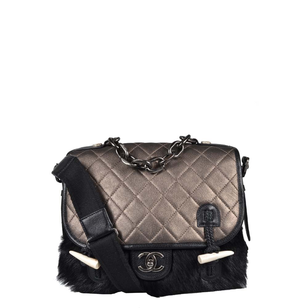 Chanel Paris-Dallas Limited Edition Cowboy Messenger Bag gestepptes Kalbsleder W Fell