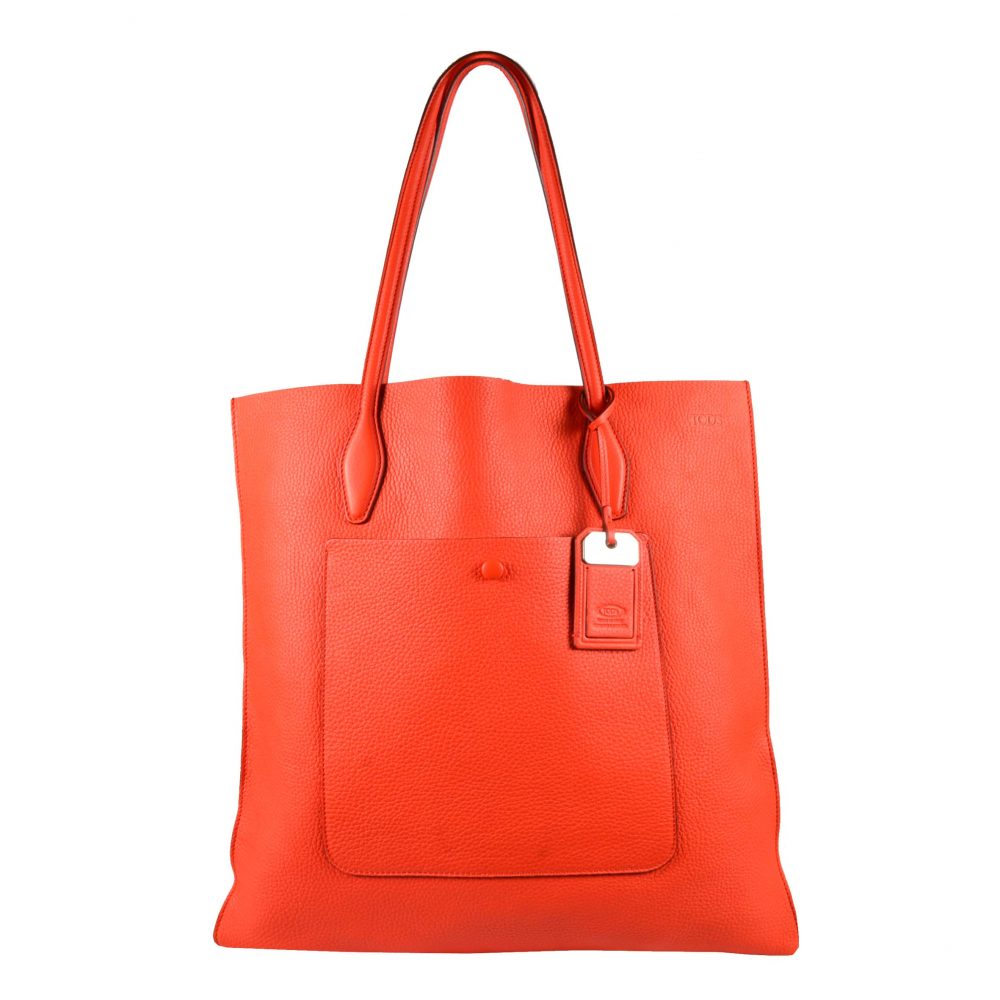 Tods Tasche Joy Flat Bag Leder Rot Orange