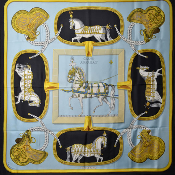Hermes Carre Seidentuch Grand Apparat silk cloth