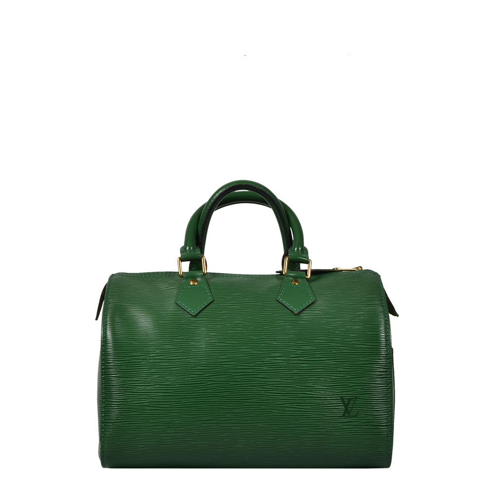 Louis Vuitton Speedy Tasche Bag grün Epi Leder Leather Leder