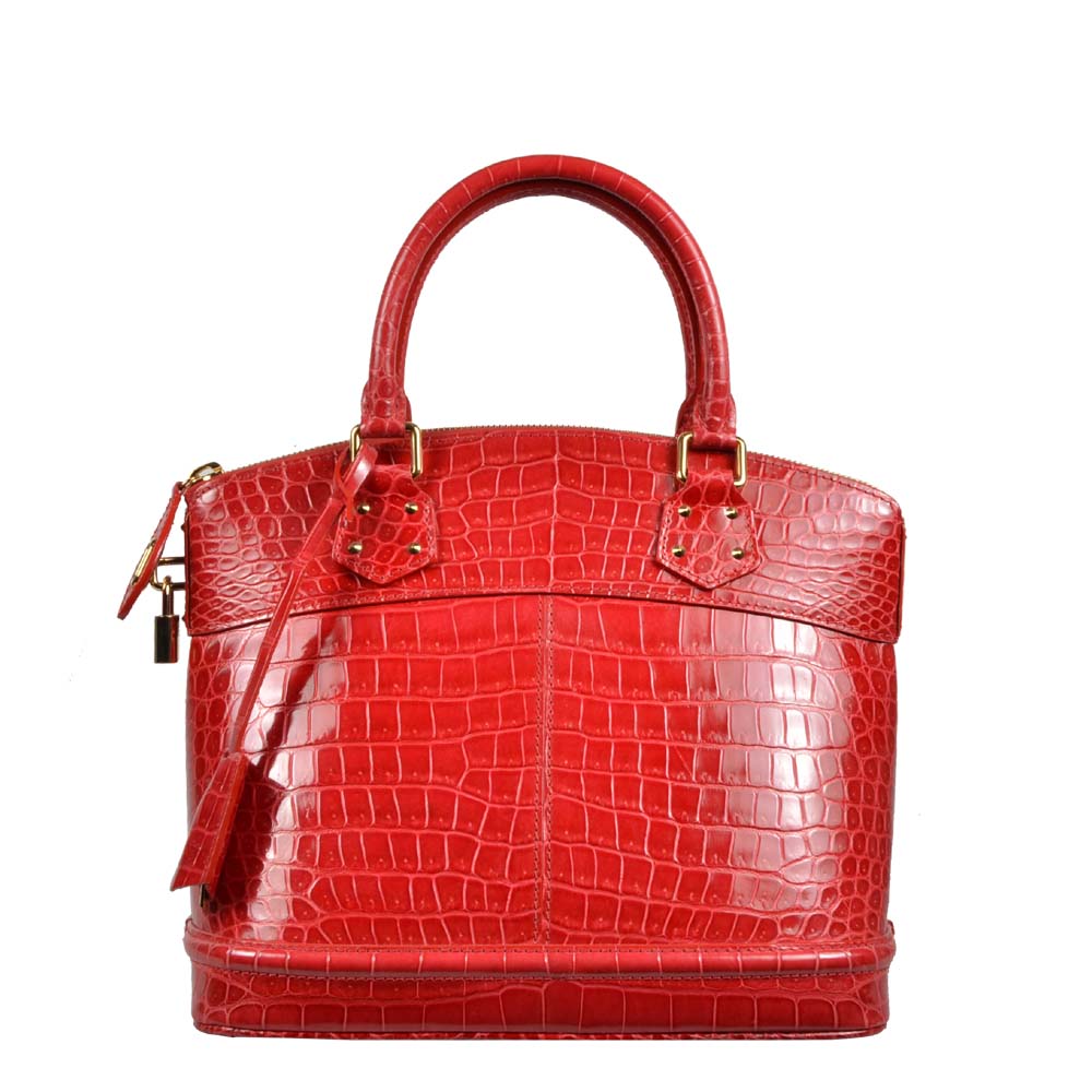Louis Vuitton Tasche Lockit PM Crocodile leather bag red